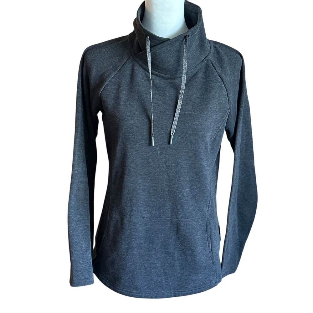 KUHL Top Women's Small Gray Freethinkr Funnel‎ Neck Pullover Top Long Sleeve